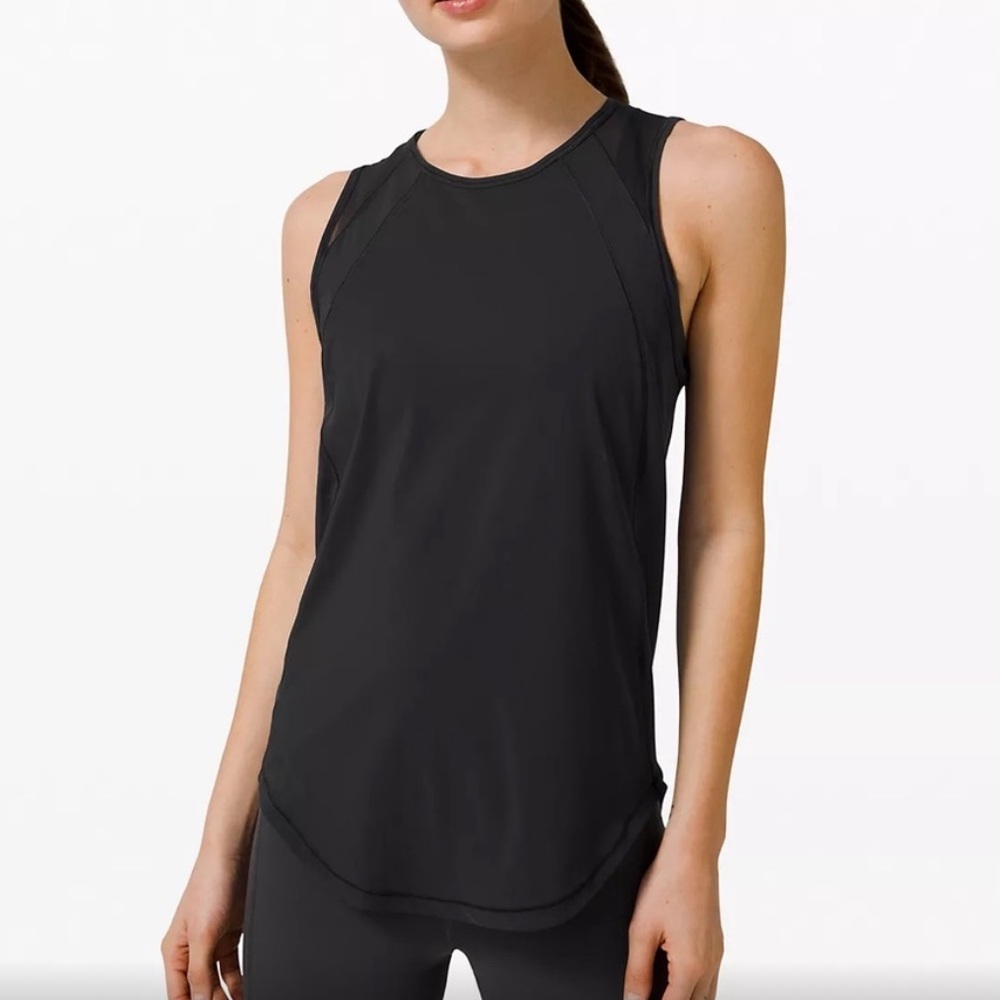 🍋Lululemon Women’s Black Sculpt Mesh Tank with Back Cutout Design *NO Size